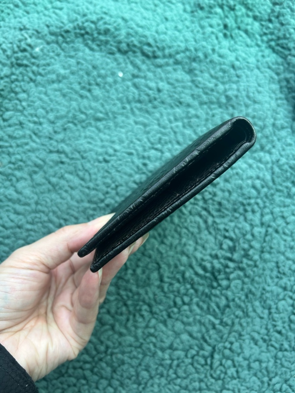 NWT Authentic Gucci Guccissima Leather Tall Wallet Black - Picture 5 of 7